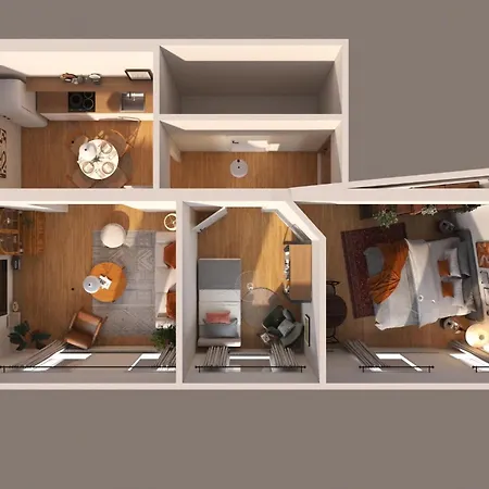 City-Apartment, 2 Schlafzimmer, Parkhaus 150 M